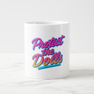 Skydda dockorna Neon Retrokonst Jumbo Mugg