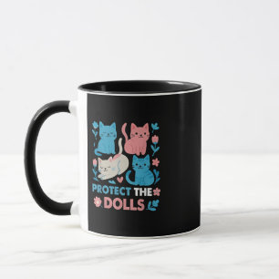Skydda Dolls Equality Trans HBT-katter Älskare Mugg