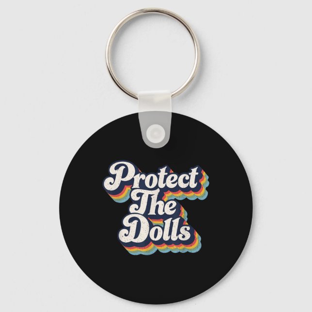 Skydda dörrarna - Trans Women Solidarity Retro D Nyckelring (Framsida)