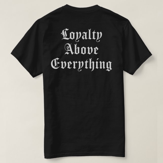 Skydda familjen fickstor logotyp vit t-shirt (Design baksida)