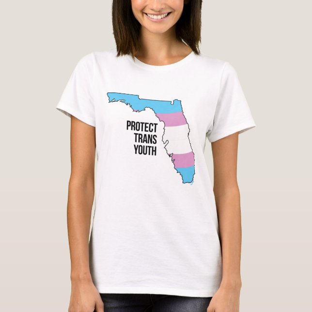 Skydda Florida Trans Youth T Shirt (Framsida)