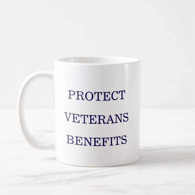 Skydda Förmåner för Veteraner Politisk  Kaffemugg (Vänster)