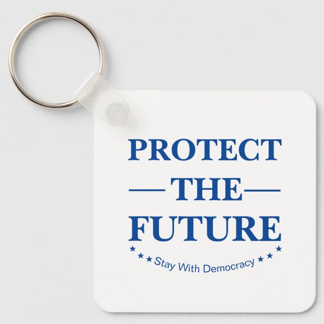 Skydda framtiden nyckelring (Framsida)