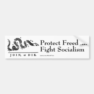 Skydda frihetens kamp mot socialismen Bumper Stick Bildekal