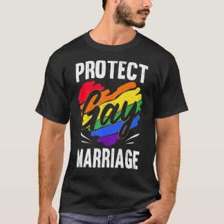 Skydda Gay Marriage LGBTQ LGBT Rainbow Ally Suppo T Shirt