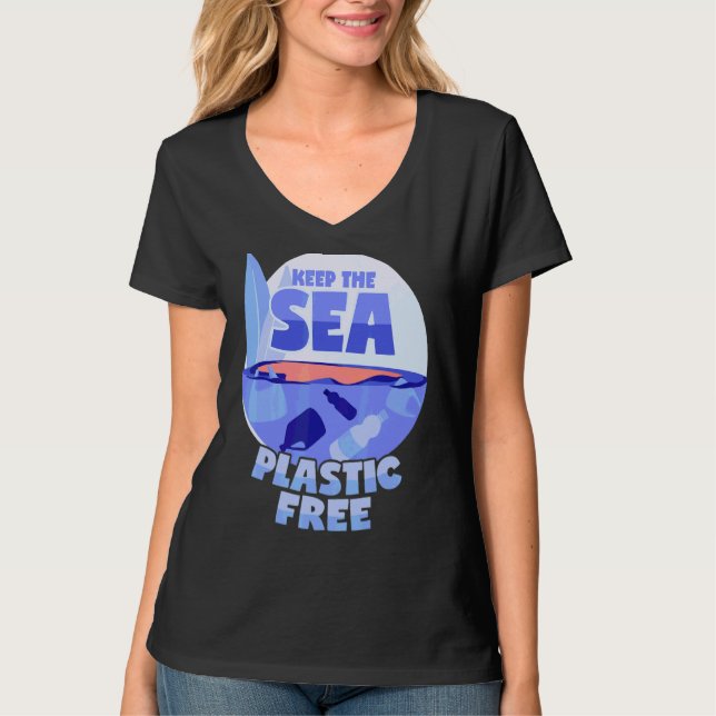 Skydda haven från plastisk förorening t shirt (Framsida)