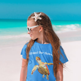 Skydda havets Grönt Sea Turtle T Shirt