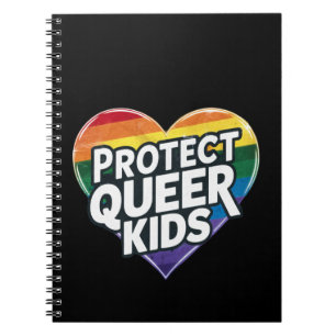 Skydda HBTQ-barn  Regnbågs hjärta  HBTQ-stolthet  Anteckningsbok