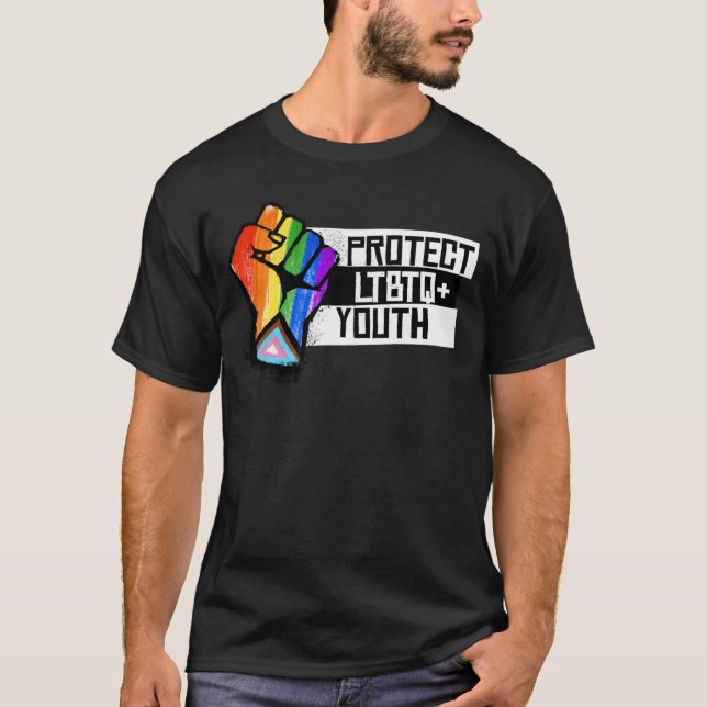 Skydda HBTQ+-Ungdoms-T-Shirt T Shirt (Framsida)