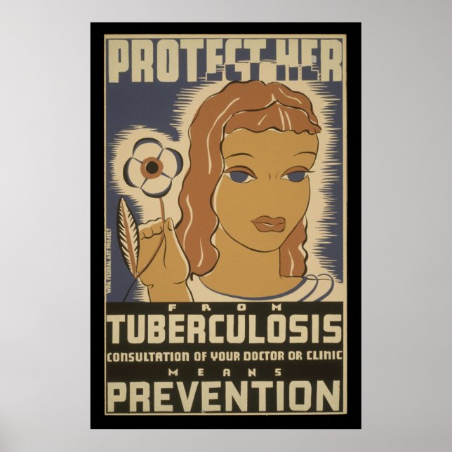Skydda henne från tuberkulos poster (Framsidan)