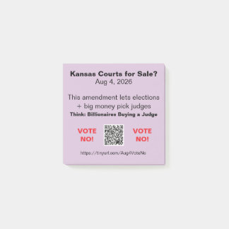 Skydda Kansas domstolar 4 augusti 2026 Post-it-lap Post-it Block