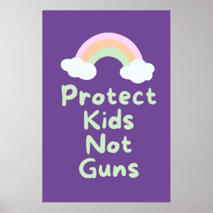 Skydda Kids Not Guns Ord Art Poster