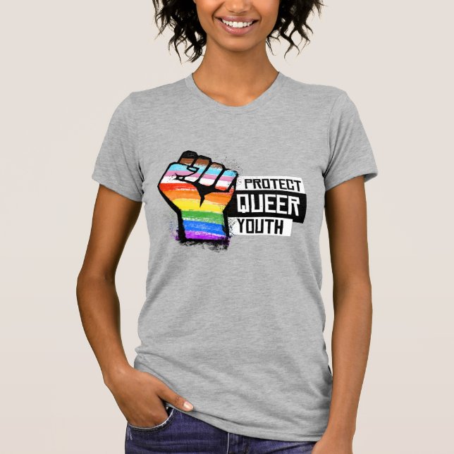 Skydda köens ungdom - Pridet Progress finns T Shirt (Framsida)