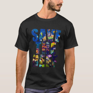 Skydda Korallen Rädda Rev Rädda Havet Miljö T Shirt