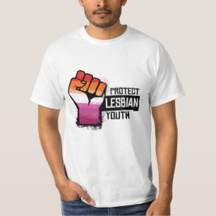 Skydda lesbiska ungdomar t shirt