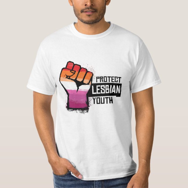 Skydda lesbiska ungdomar t shirt (Framsida)
