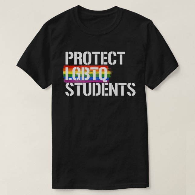 Skydda LGBTQ Studenter T Shirt (Design framsida)