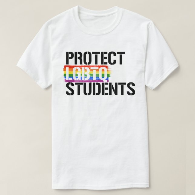 Skydda LGBTQ Studenter T Shirt (Design framsida)