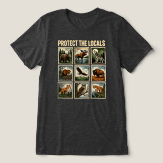Skydda Lokala Frimärken T Shirt
