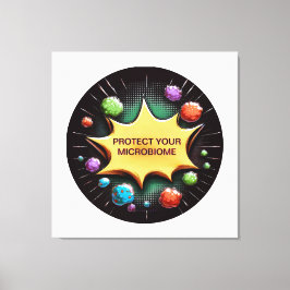 Skydda mikrobiomens probiotika för tarmhälsa canvastryck