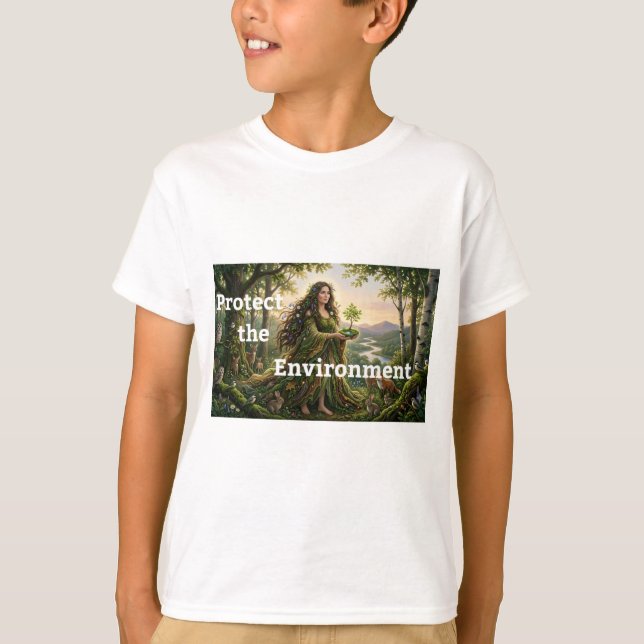 Skydda miljön  t shirt (Framsida)