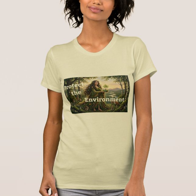 Skydda miljön  t shirt (Framsida)