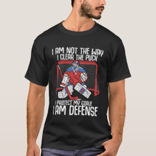Skydda min Goalie jag är försvarets Roligt Ice Hoc T Shirt