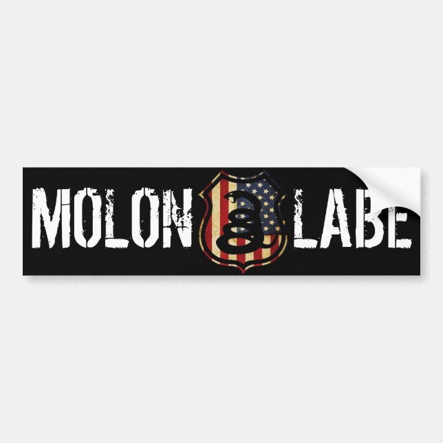 skydda MOLON, LABE Bildekal (Framsidan)