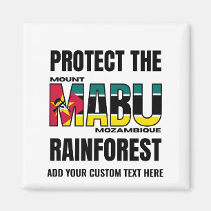 Skydda MOUNT MABU RAINFOREST Moçambique Flagga Magnet