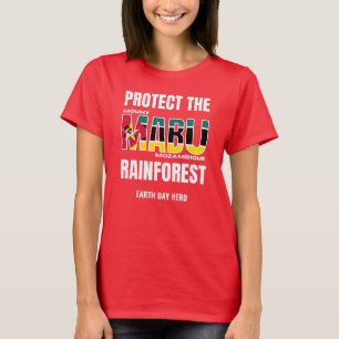 Skydda MOUNT MABU RAINFOREST Moçambique Flagga T Shirt