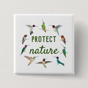 Skydda naturen Hummingbird Knapp