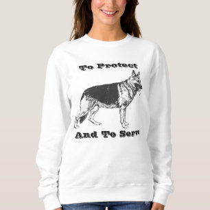 Skydda och skydda mot tysk herde t shirt