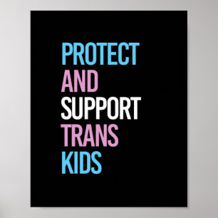 Skydda och stödja Trans Kids Poster