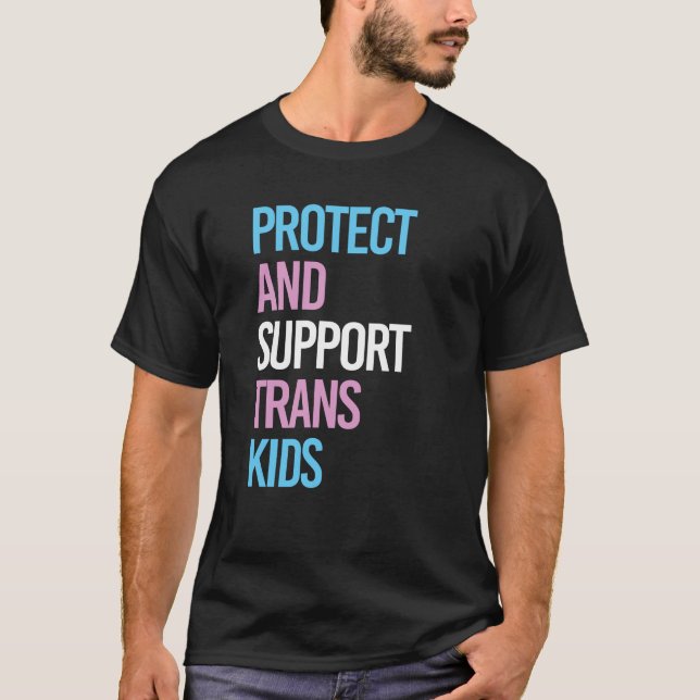 SKYDDA OCH STÖDJA TRANSPORTKIDRER T SHIRT (Framsida)