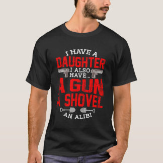 Skydda Pappa Dotter Girls Shovel Gun Ali T Shirt
