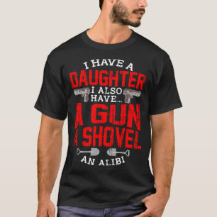 Skydda Pappa Dotter Girls Shovel Gun Ali T Shirt