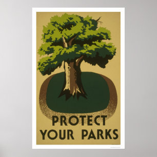 Skydda Parker 1938 WPA Poster