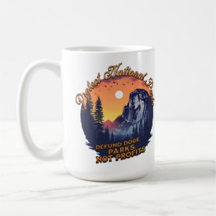 Skydda Parker Defund DOGE Parker Not Profi Kaffemugg