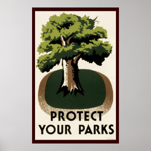 Skydda Parkerna Poster