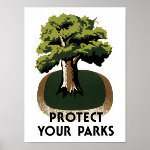 Skydda Parkerna Poster