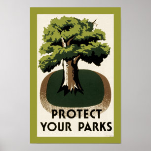 Skydda Parkerna Poster