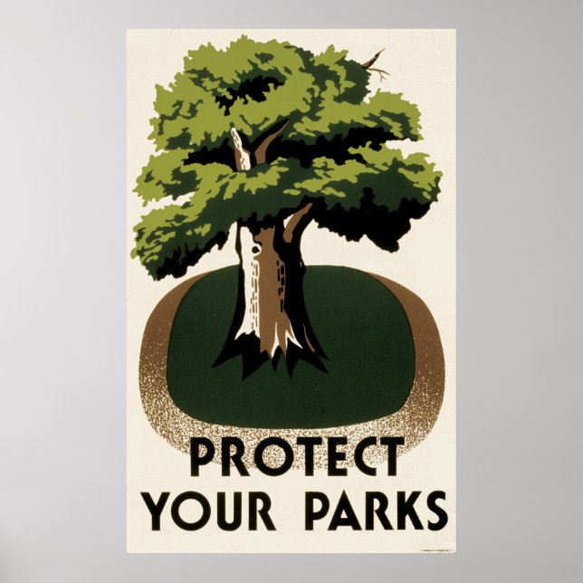 Skydda Parkerna Poster (Framsidan)