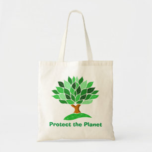 Skydda planeten. Träd Design. Tygkasse