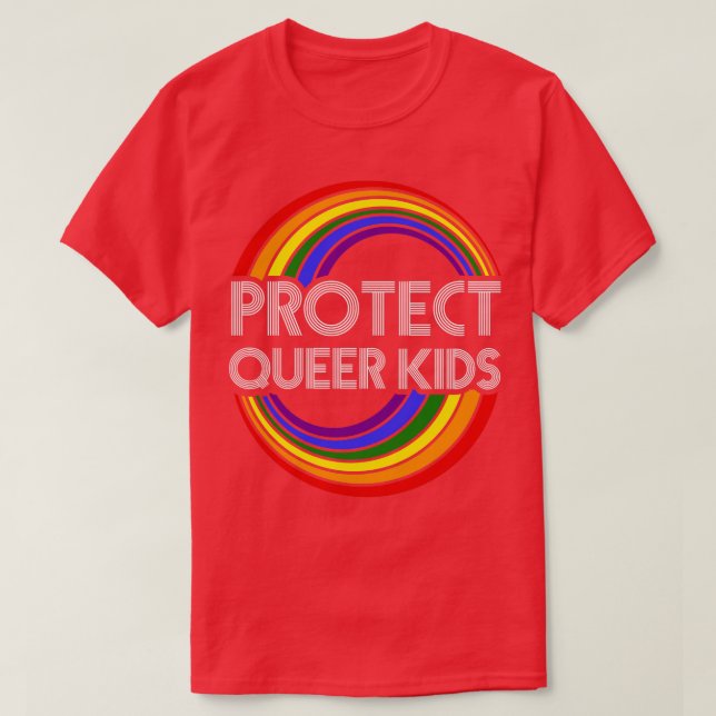 Skydda Queer Kids LGBT Pride Lgbtq Pride Month Eq T Shirt (Design framsida)