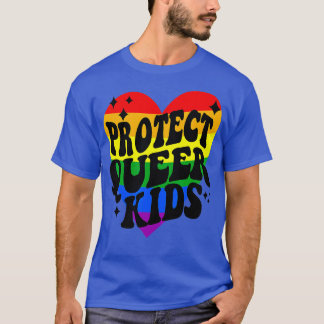 Skydda Queer Kids Rainbow Säg Gay pride Month LGB T Shirt