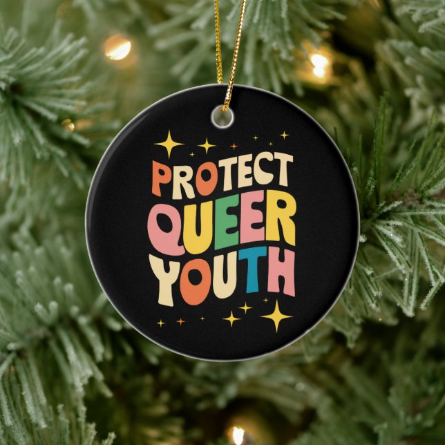 Skydda Queera Ungdomar Skydda Transbarn HBTQ Julgransprydnad Keramik (Träd)