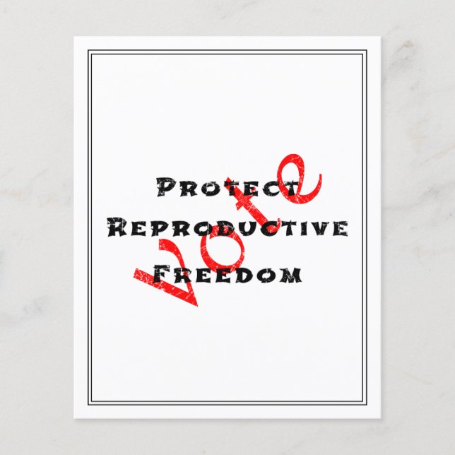 Skydda Reproductive Freedom Vote Flygblad (Framsidan)