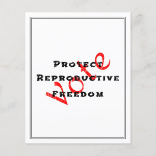 Skydda Reproductive Freedom Vote Flygblad