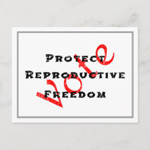 Skydda Reproductive Freedom Vote Vykort