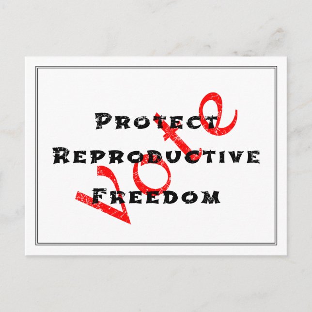 Skydda Reproductive Freedom Vote Vykort (Framsida)